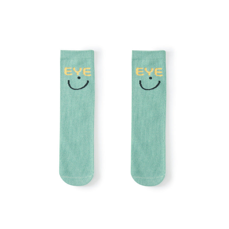 Heelless Socks - Green Eye